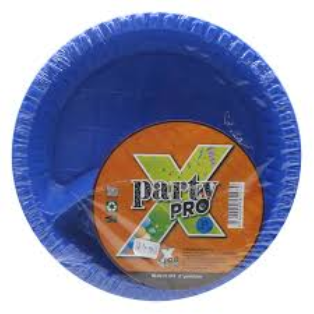 XPRO PLAIN ROUND PLATE 9'' BLUE 25S